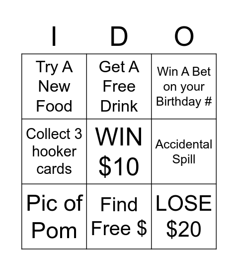 BRIDE SQUAD Bingo Card
