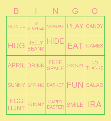 EASTER BINGO Card