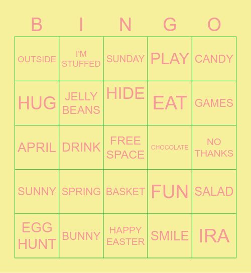 EASTER BINGO Card