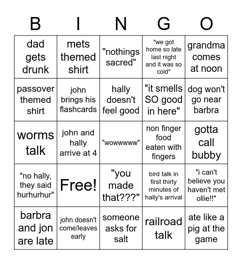 easter! Bingo Card