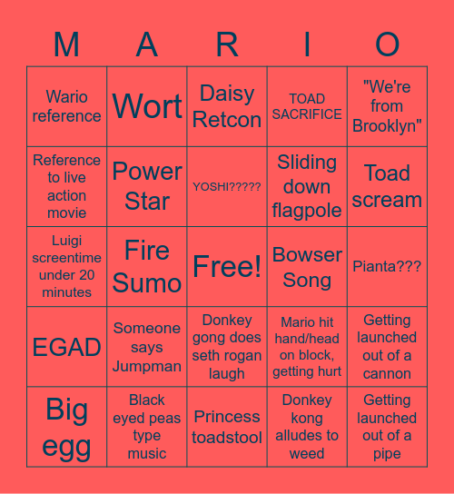 Mariingo Bingo Card