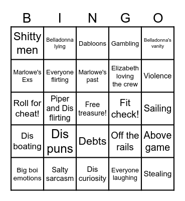 🏴‍☠️ Salt and Serpent 🐍 Bingo Card