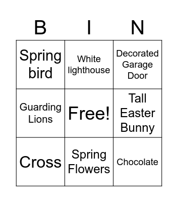 Happy Easter Bingo Card