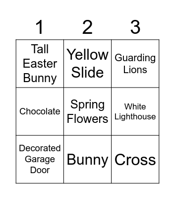 Happy Easter Bingo Card