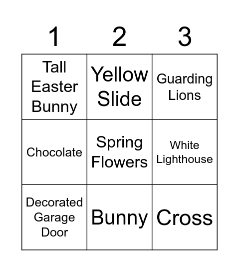 Happy Easter Bingo Card