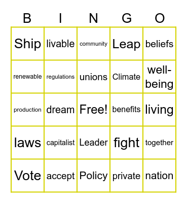 TRADITIONAL FACTION Bingo Card