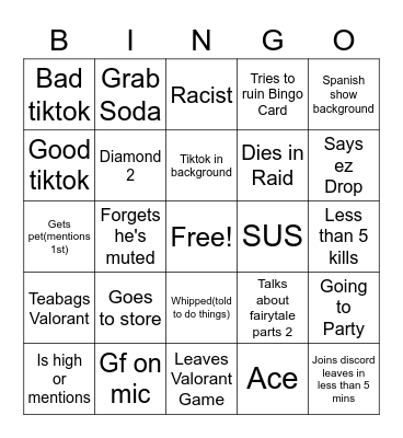 Joseph Bingo Card