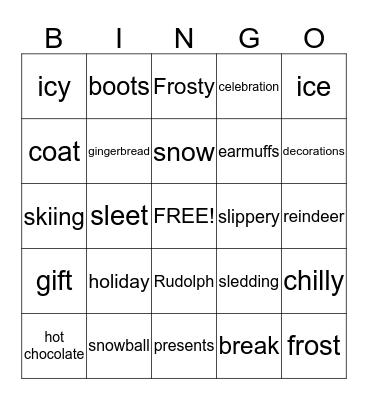 Winter BINGO Card