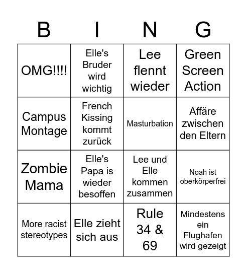 Kissing Booth 2&3 Bingo Card