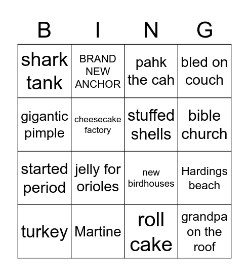 Easter with the Tamers Bingo Card