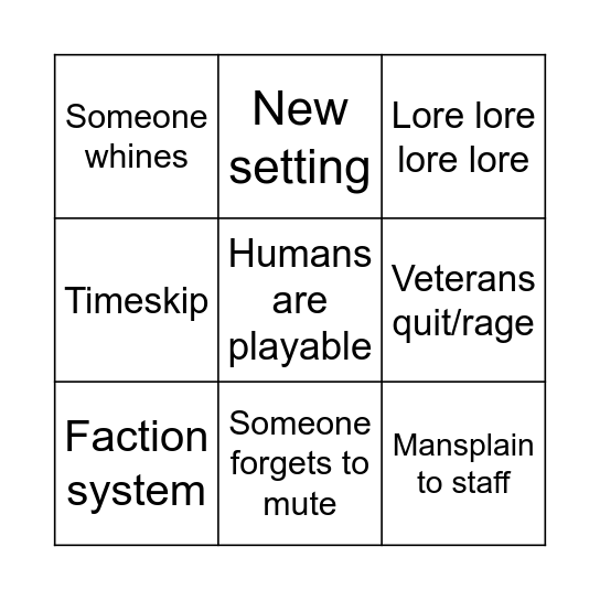 2.0 announcement Bingo Card