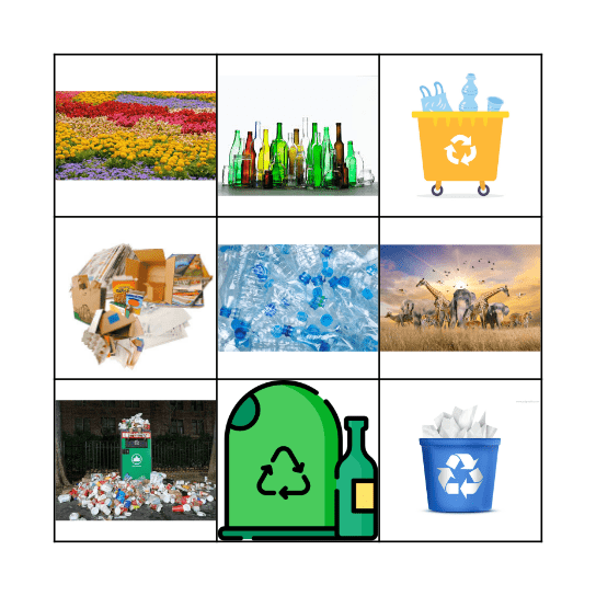 RECYCLING BINGO Card