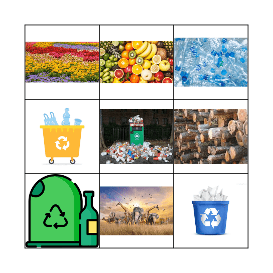 RECYCLING BINGO Card