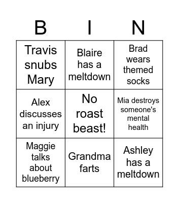 Easter Bingo Card