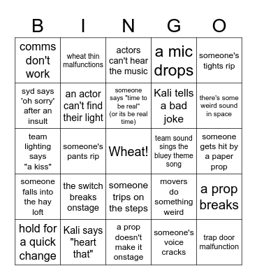 Spring Awakening Bingo Card