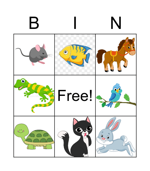 Haustiere Bingo Card