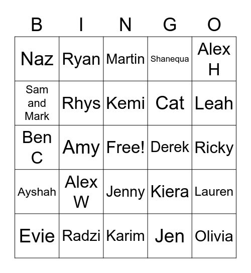 01Mon815 - Martin Bingo Card