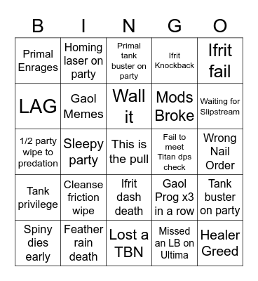 UWU Bingo Card