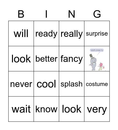 I Am Invited to a Party Bingo Card