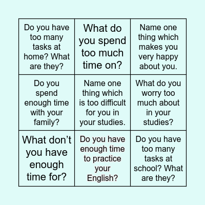 Today 3 7C Bingo Card