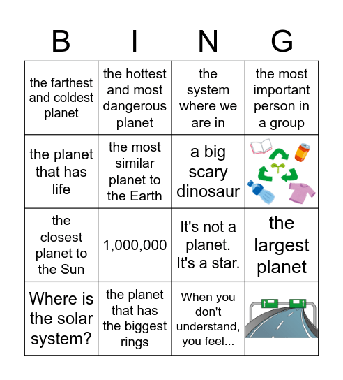 Unit 3 Bingo Card