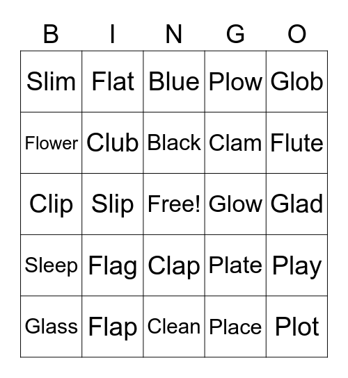 Blends Bingo Card