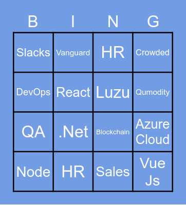Vanguard Bingo Card