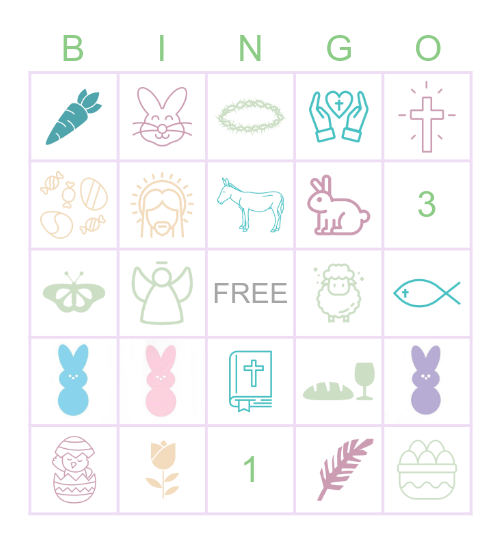 Easter Bingo Card