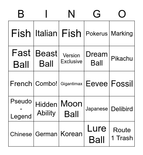 Surprise Trade Bingo! Bingo Card