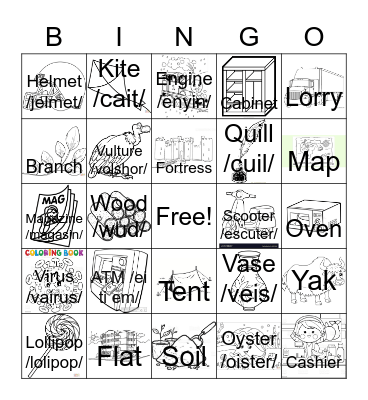 School Bingo Card