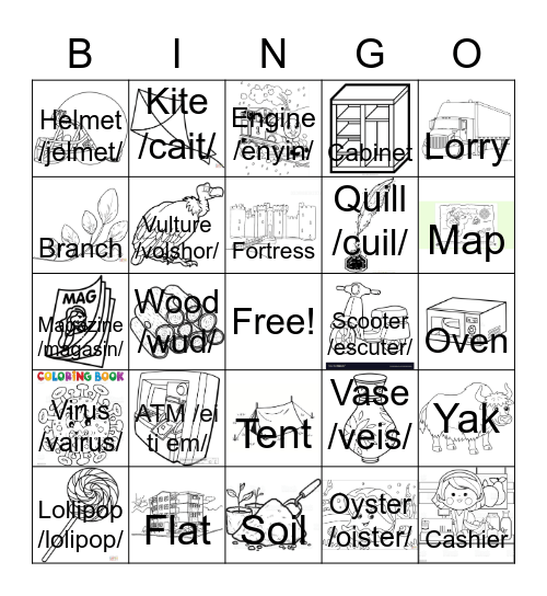 School Bingo Card