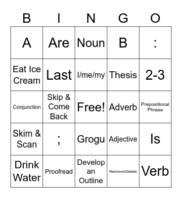 ACT BINGO Card