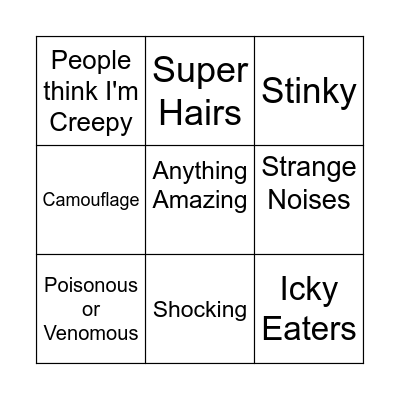 Spring Break Camp Bingo Card