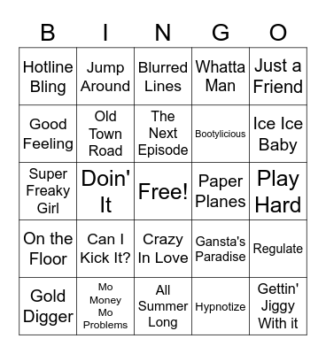 Music DNA Bingo Card