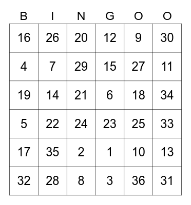 Spring Sale 2023 Bingo Card