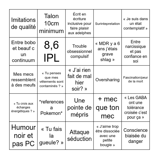 Maurane Bingo Card