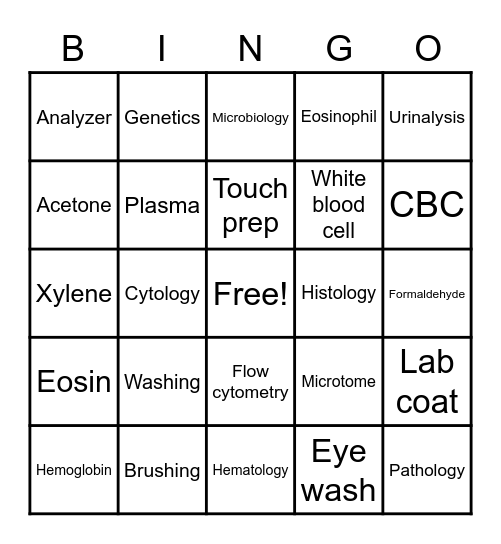 Lab Week Bingo Card