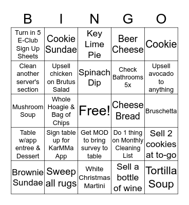 END OF YEAR BINGO Card