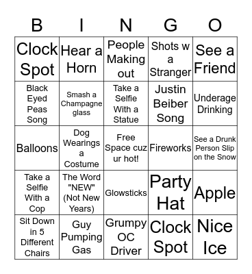 Big Exciting  Bingo Card