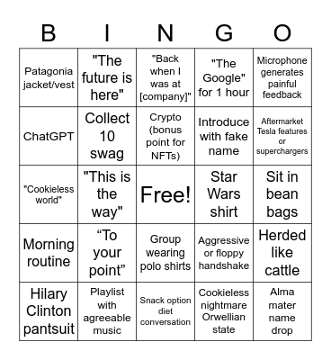 Google Bingo Card