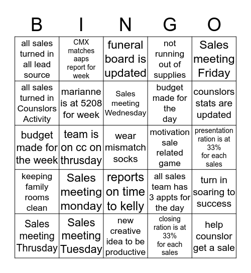 Bingo Card