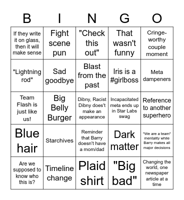 The Flash Bingo Card