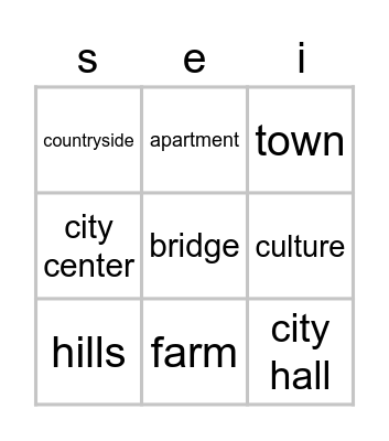 Gr 3 - Unit 1, Welcome Bingo Card