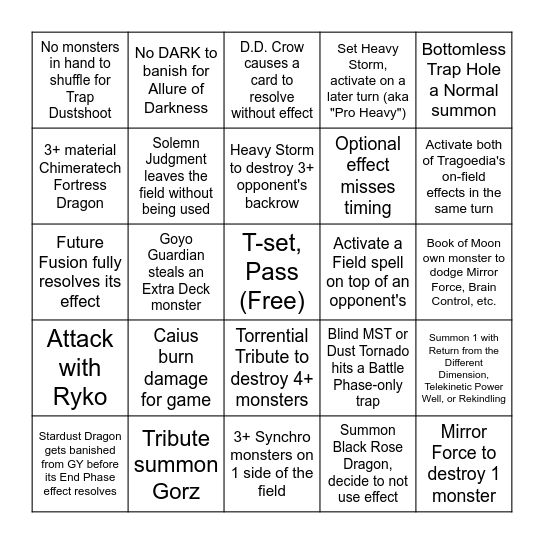 Edison Format Bingo Card