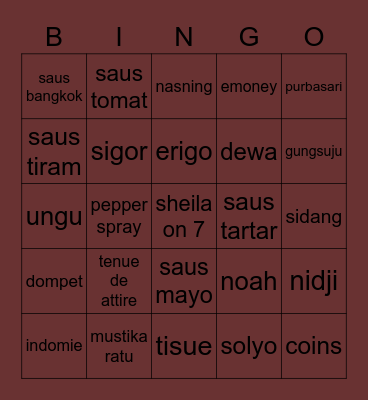 tatjana Bingo Card