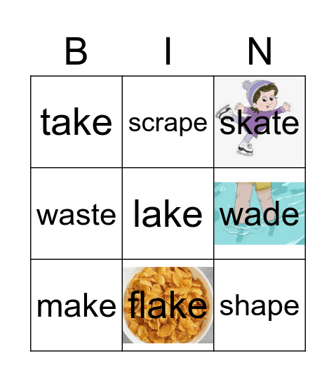 DL GR2 Unit3 long "a" Bingo Card