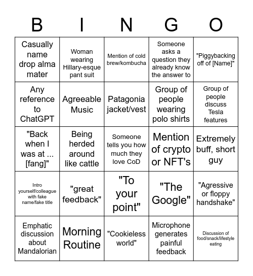 GA4 Bingo Card