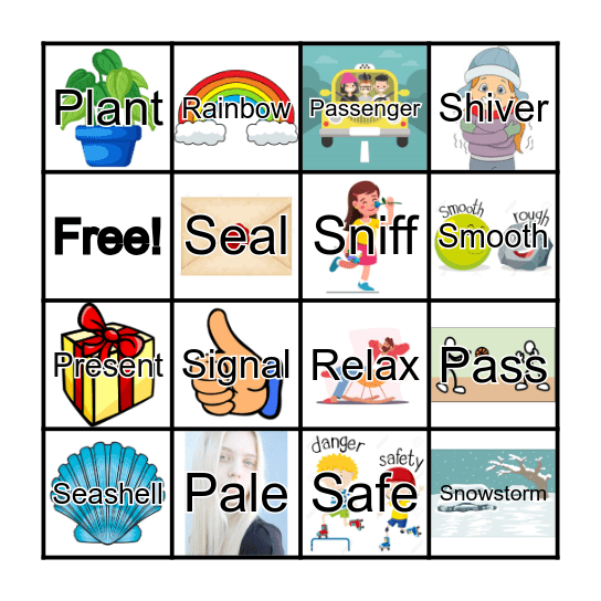 VOCABULARY BINGO Card