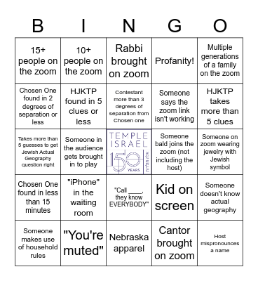 TI Omaha Who Knows One? BINGO Card