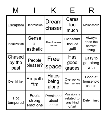 >_< Bingo Card